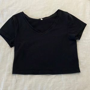 Black neck crop top